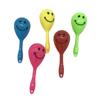 PAKET MED 6 Mini Smiley Maracas 8 CM Leksak för barn Födelsedagskalas Påsfyllnad slumpmässig