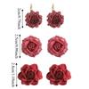 Retro Artificial Rose Earrings Resin Romantic Ear Hooks Preserved Flower Earrings  Gift Giving