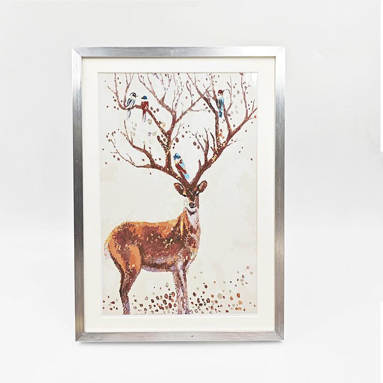 A4-bildram i aluminiumlegering med graverad logotyp för foto, bordsplacering, väggupphängning eller visning av verksamhetstillstånd.