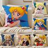 anime magical SSailor MMoon Cushion Cover Pillowcase Antidustmite living Room Sofa Decor Cushion Room