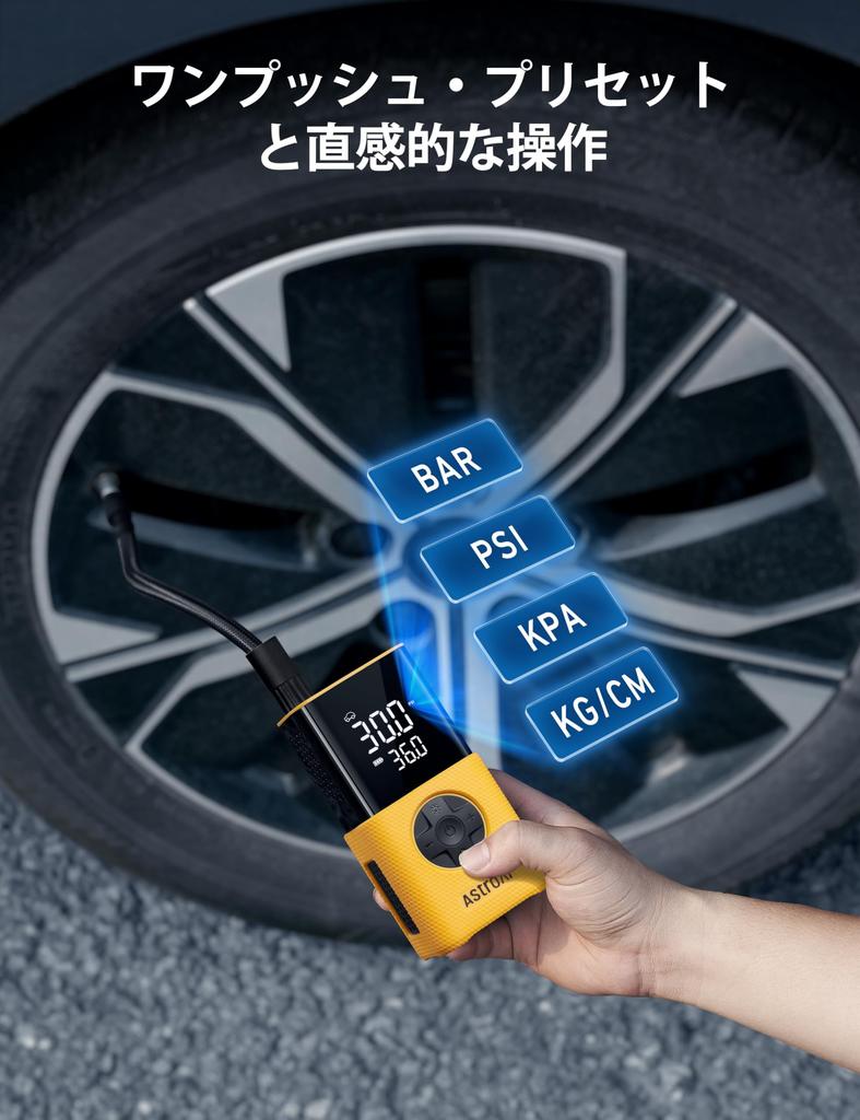 AstroAI L7S Electric Air New for for Motorcycles and Compatible with and LED and Strobe Smart Portable and Includes Storage Bag and Japanese