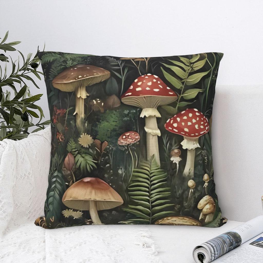 Mushroom Forest Cartoon Throw Pillow Cover Decorative Pillow Customized Cushion Covers