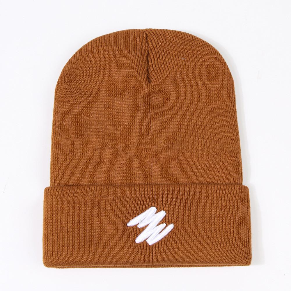 Winter Warm Knit Hat Fashion Letter Embroidery Ear-protection Cap