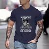 Summer 3D Digital Printed Men's Short Sleeved Short Sleeved Skull Print T-shirt