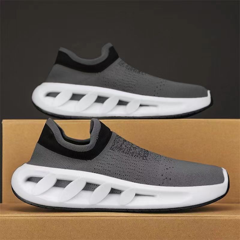 Мужские без шнуровки прогулочные туфли Теннисные туфли с лезвием Нескользящие кроссовки — фото 3