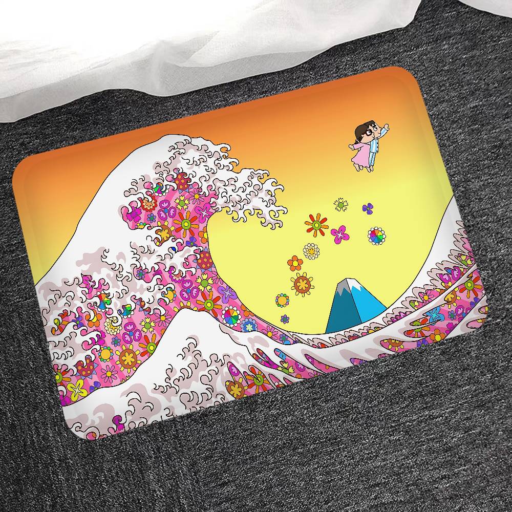 

T-Takashis M-Murakamis Cartoon Floor Carpet Nordic Style Home Doormat Bathroom-Toilet Mats Bedroom Hotel Decor Mat 40x60cm