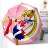 1 unidade Guarda-chuva Dobrável de Abertura/Fechamento Automático Sailor Moon, Estrutura à Prova de Vento com 8 Varetas, Leve para Viagem para Mulheres/Homens, a0902071