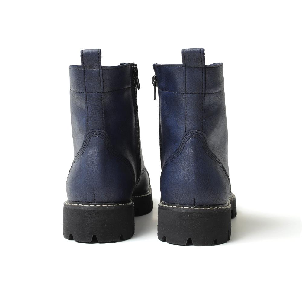 Chekich 2023 Boots for Men Navy Blue Faux Leather Laced and Zipper Winter Fashion Snow Big Sizes Ankle Sport Comfortable Warm CH009