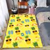 Summer Vibes Pineapple Cartoon Pattern Carpet for Bedroom Decor Suitable for Use As an Anti-slip for Living Room Bedroom Sofas