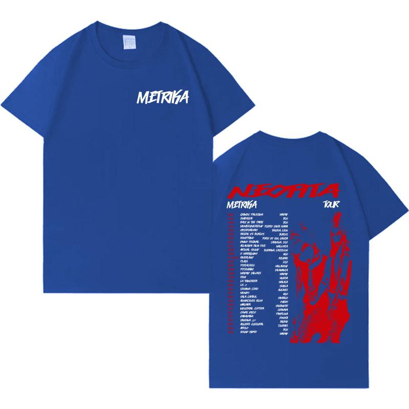 Rapper Metrika Fashion Album Graphic Tees Mens Women Oversized Cotton Tshirts Hip Hop High Quality Casual Short Sleeve Tshirt