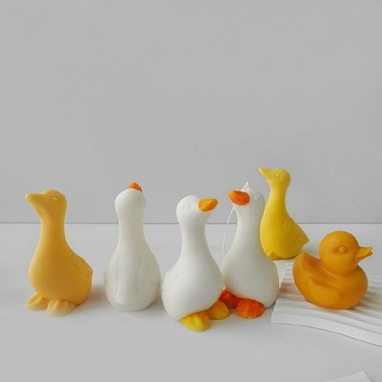 3D Cute Duck Silicone Candle Mold Handmade Animal Candle Making Soap Plaster Resin Supplies Chocolate Cake Baking Tool