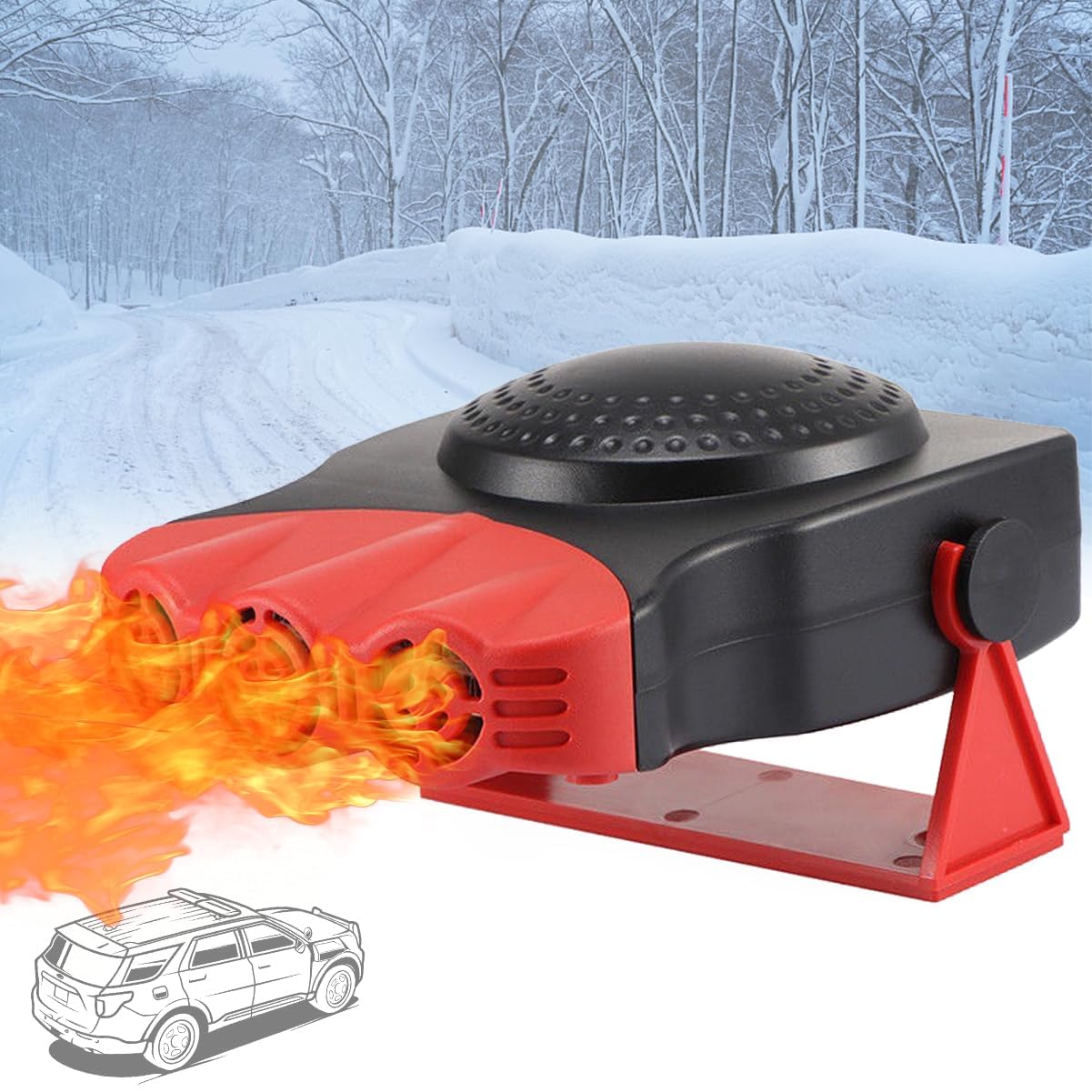 

Car Heater,12V 150W with Heating and Cooling 2 in 1 Modes Heating/Cooling Automobile Heater Demister Vehicle Heater Fan Suitable for All