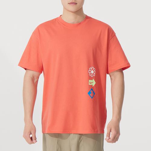 Nike Men's Casual Breathable Short-Sleeve T-Shirt In Orange