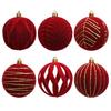 Christmas Party Decor Festive Tree Decor Wine Red Green Ornaments Garden Wedding Decorations Hanging Loop Design