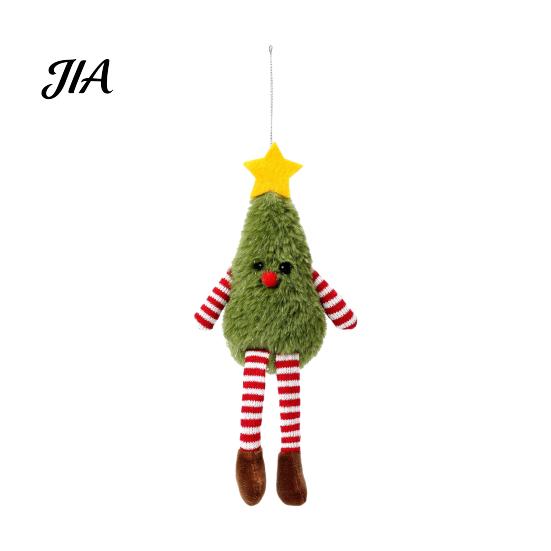 Cute Doll Pendants for Christmas Trees Fluffy Hanging Ornaments, Small Wreath/Tree Plush Pendant, Winter Xmas Soft Texture Tree Decorations Decoration
