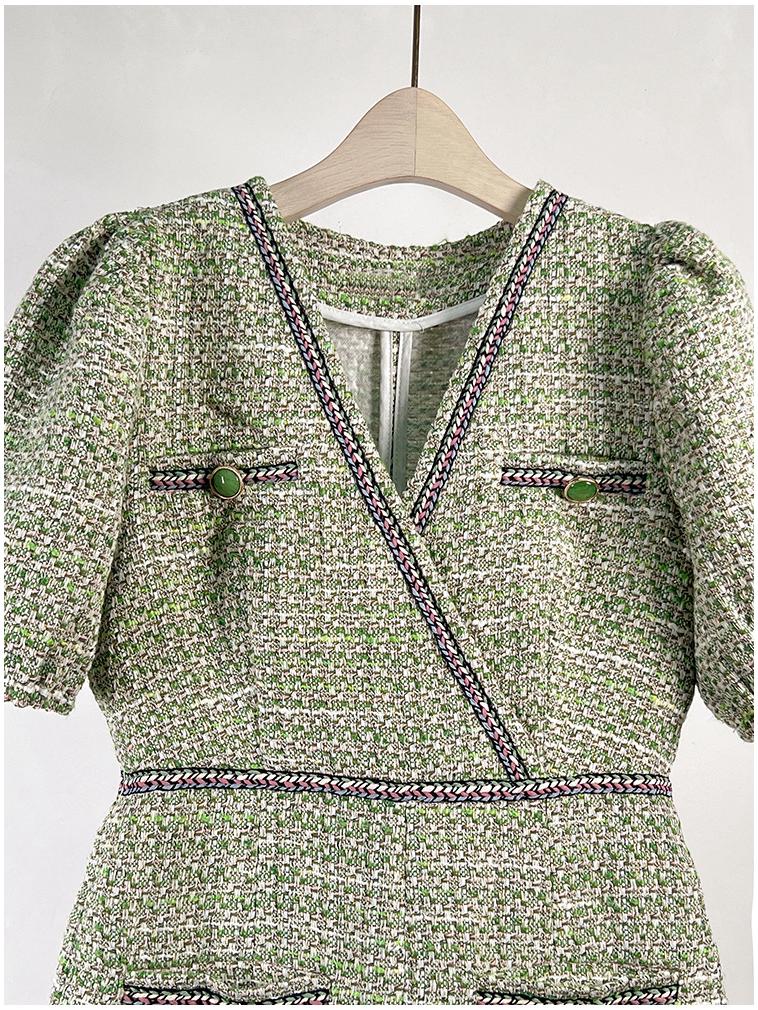 Elegant Sweet Short-Sleeved French Collar Dress - Autumn/Winter Edition