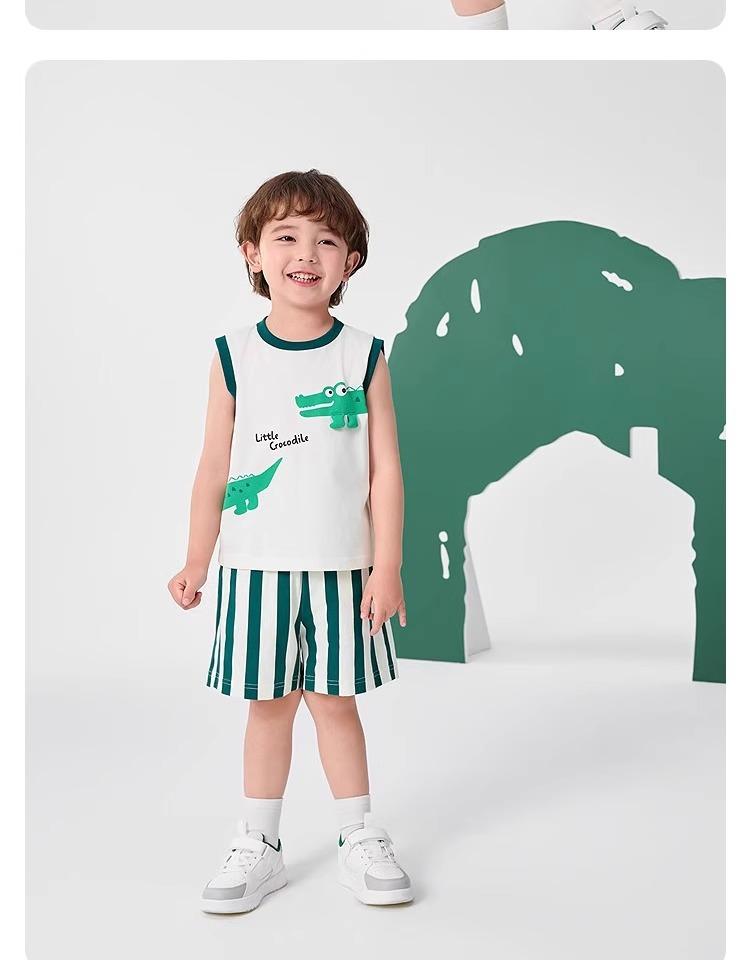 Balabala Children's Boys' Quick Drying Short-Sleeved Set