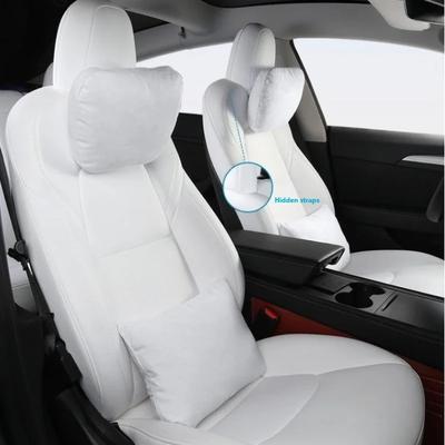 Pohodlní opěrka hlavy a polštářek na krk ze semiše pro Tesla Highland Model 3/Y Model S Model X Příslušenství Polštářek na krk do auta pro cestování