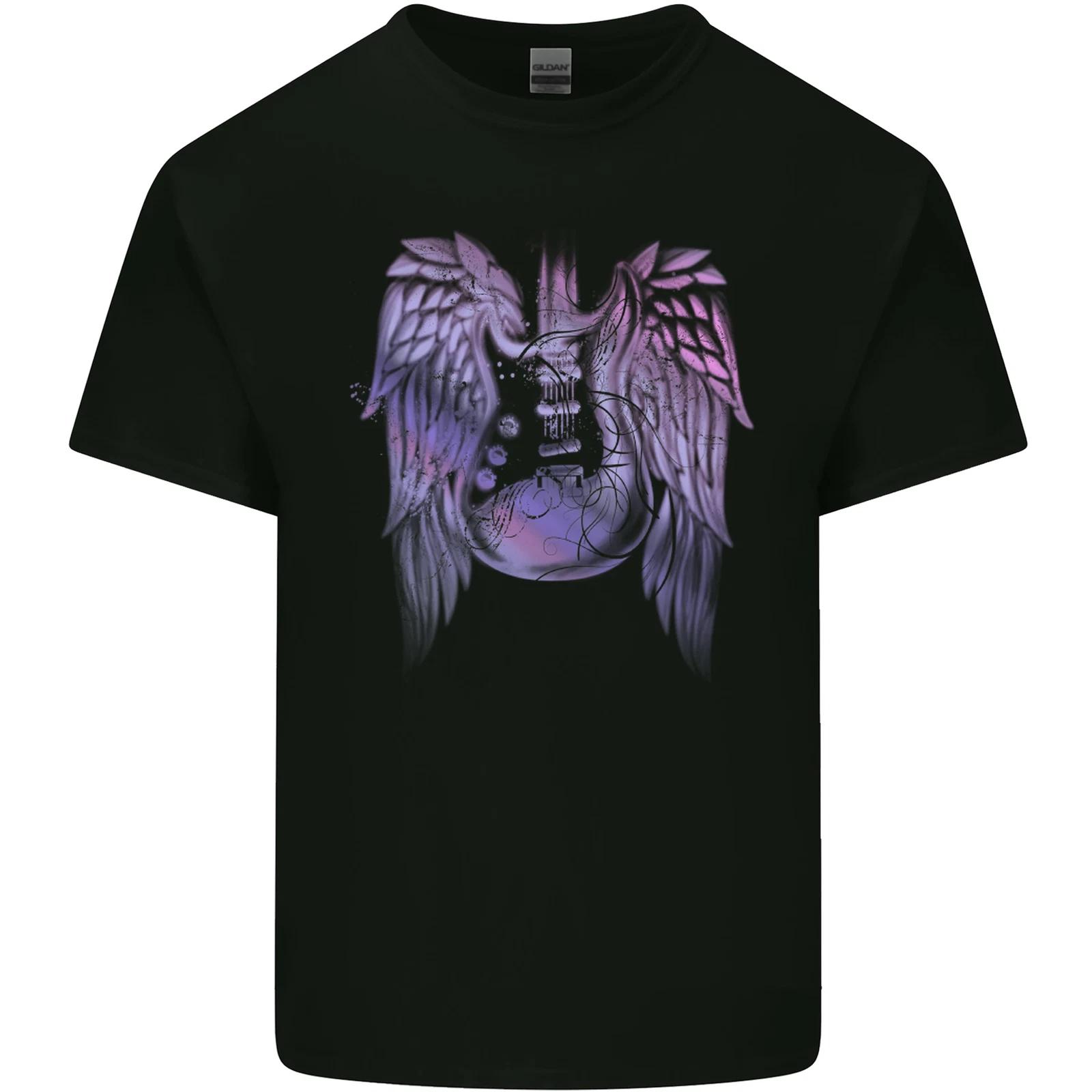 Electric Guitar Wings Guitarist Acoustic Kids T-Shirt Childrens XL