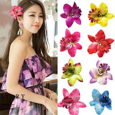 1Pcs Boho Women Hairpins Thailand Orchid Flower Hair Clips DIY Handmade Barrettes Girl Hair Accessories Beach Wedding Decoration