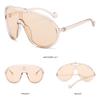 Fashion Vintage One Piece Sunglasses For Women Men Yellow Oversized Sun Glasses Female Shades UV400 Eyeglasses