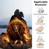 1 Stück leichte Flanelldecke mit Löwendruck, Bequeme und warme Decke, für Sofa, Bett, Couch, Büro, Geeignet für Geschenkdecken