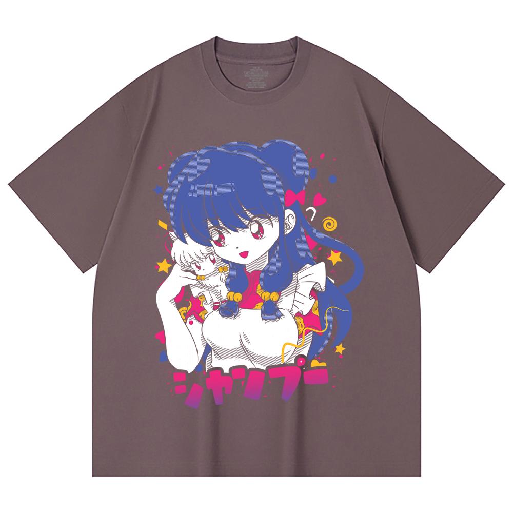 230 Gsm 100% Cotton Ranma 12 V3 Shampoo Print Unisex Heavy Cotton T Shirt