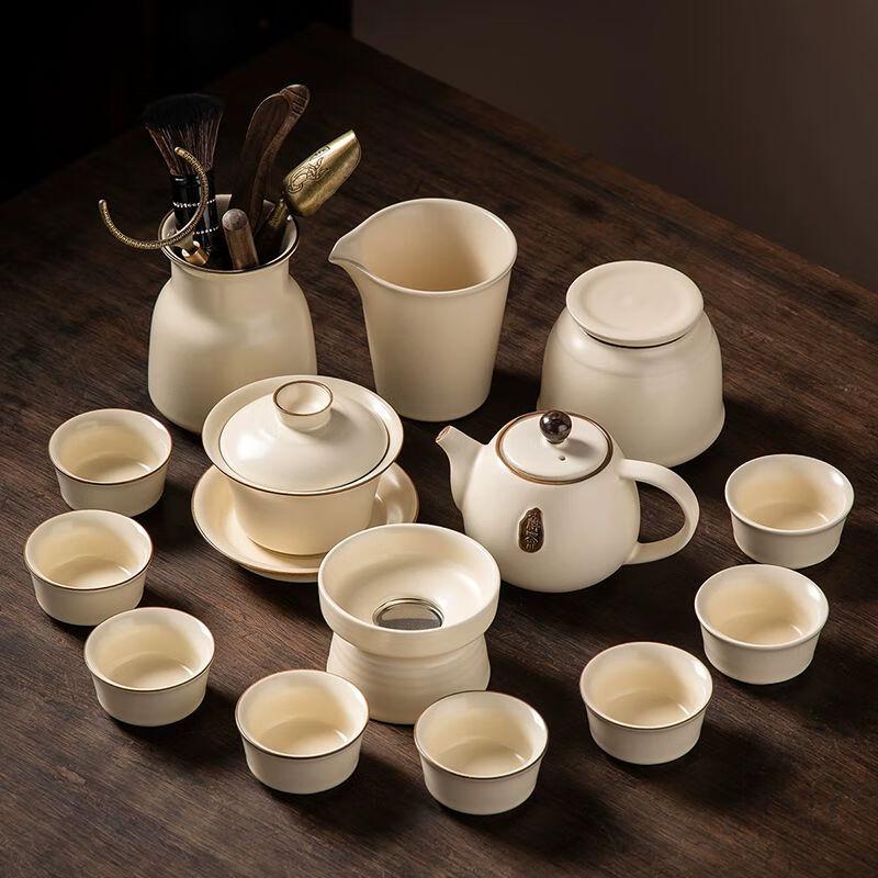 Qiu Qiao Ru Kiln Kung Fu Ceramic Tea Set Standard