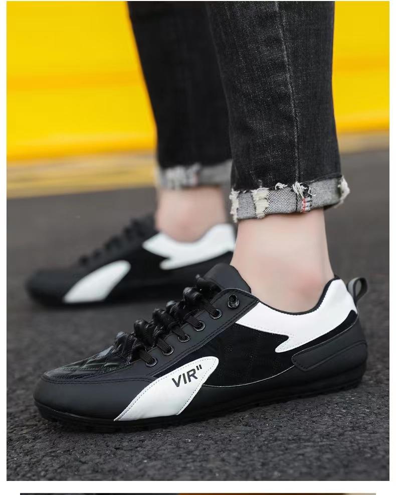 

Мужские 2025 Новые Дышащие Холщовые Универсальные Маленькие Белые Туфли Слипоны Ленивые Кеды 41 чёрный