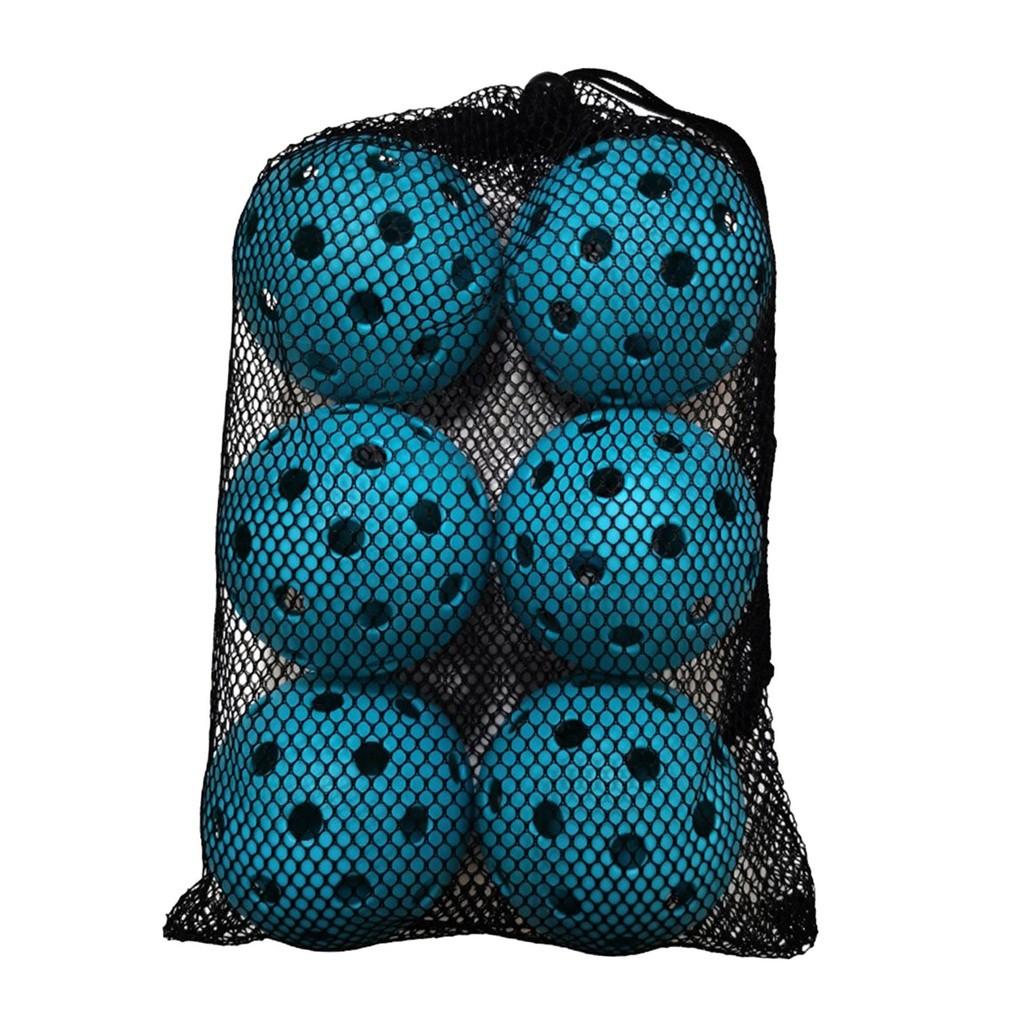 6x Pickleball Balls Outdoor Courts High Visibility Colors 40 Holes Pickle Balls Tournament Play Sporting Goods