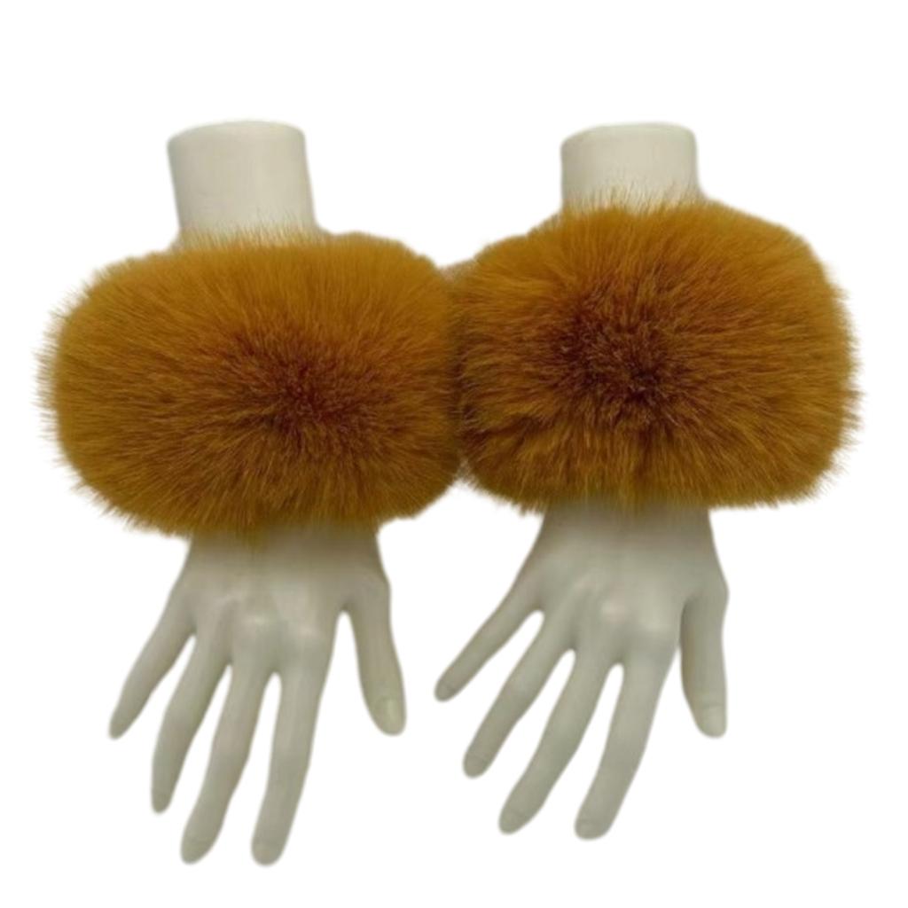 Winter Warm Women Arm Warmer Plush Wrist Cuffs Soft Elastic Wrist Slap On Cuffs Arm Warmer Plush Thicken Accessories
