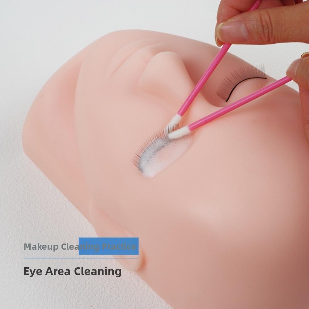 Weiches Wimpernverlängerungs-Übungsmodell Silikon Wiederverwendbar Falscher Mannkopf Simulation Gepfropfte Wimpern Mannequin Modell