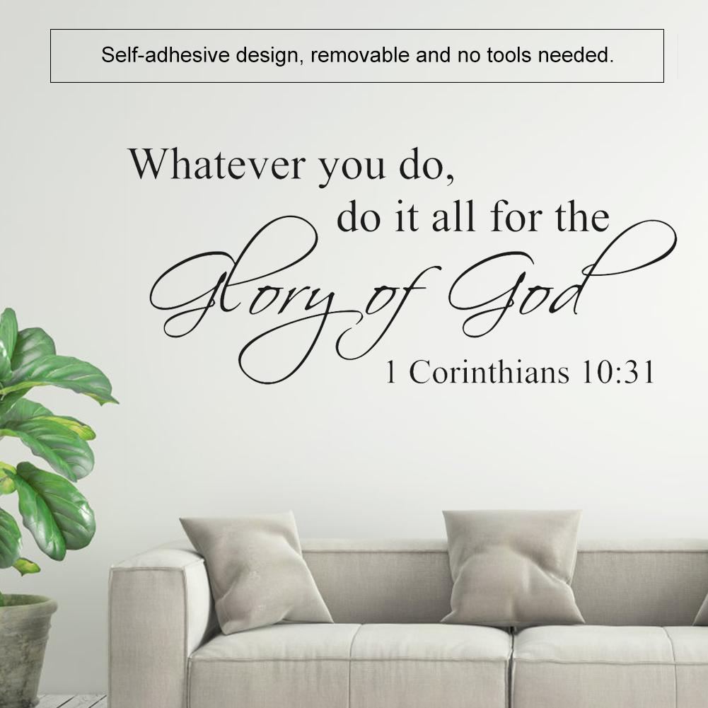 Adhesive Quote Motto Wall Sticker Bedroom Living Room Wall Decal Home Decoration
