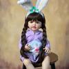 BZDOLL 55 CM 22 Inch Lifelike Realistic Reborn Baby Girl Doll Soft Silicone Long Brown Hair Princess Toddler Bebe Christmas Gift