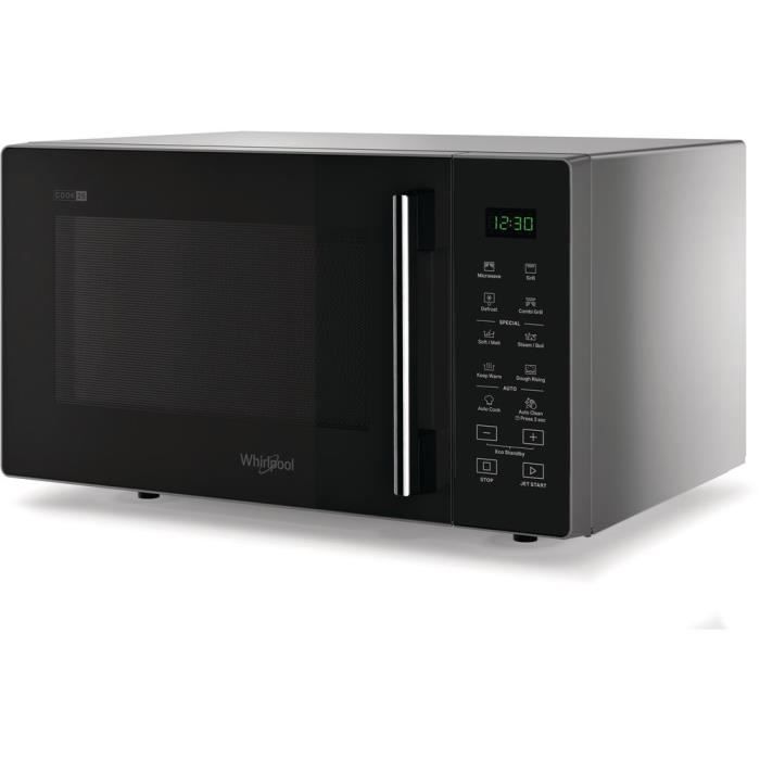 Four Micro-ondes Combiné - WHIRLPOOL MWP 254 SB - 25 L - 900 W - Noir - Cuisson Vapeur