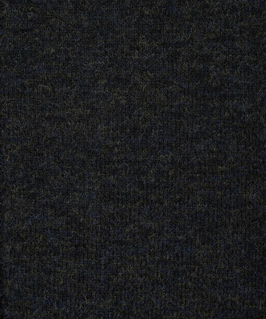 Jojilong Jn322 Mohair Round Neck Knit Cardigan - Black Melange