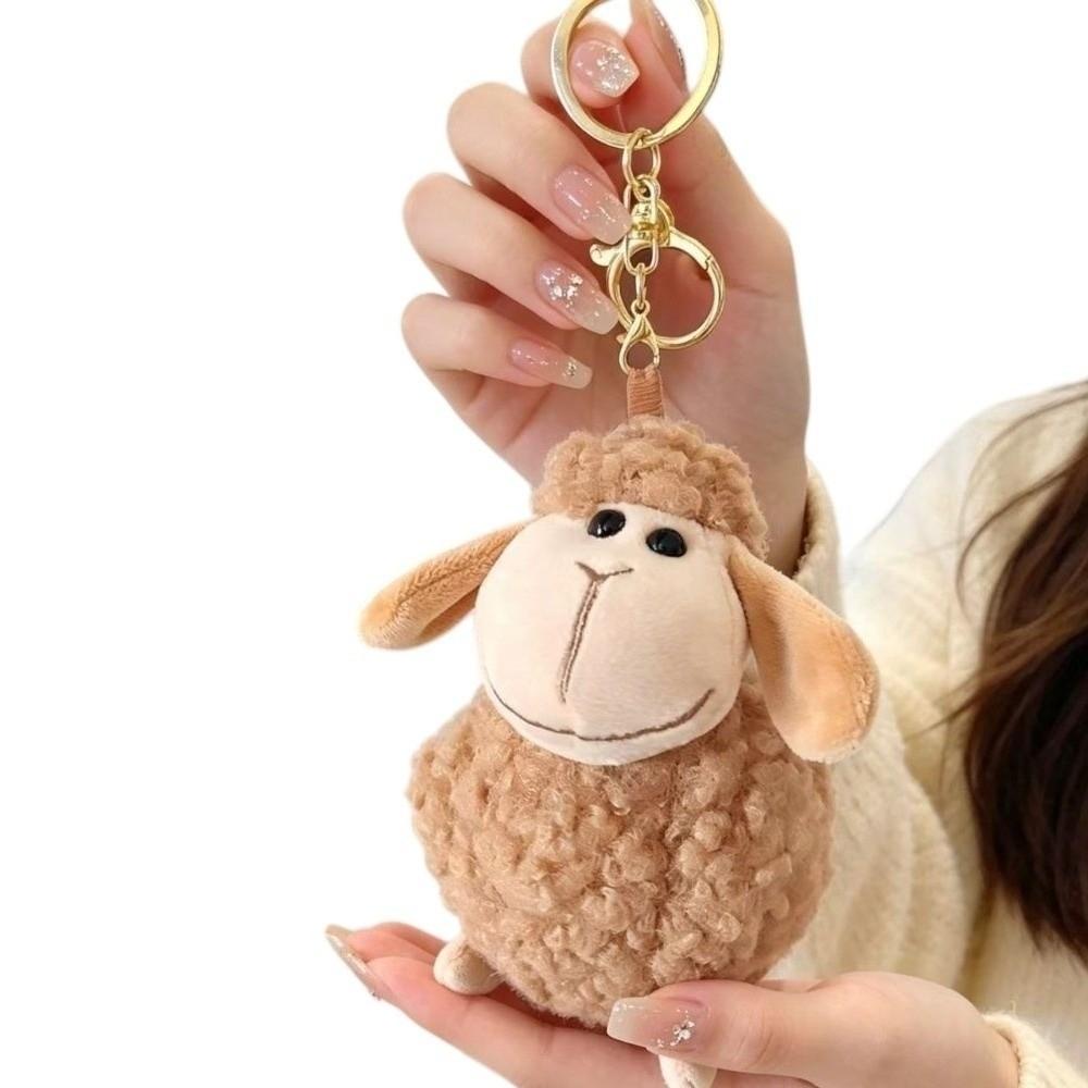 Cartoon Mini Sheep Plush Keychain Lamb Soft Lamb Doll Ornament Cute Sheep Plush Pendant Kids Gift