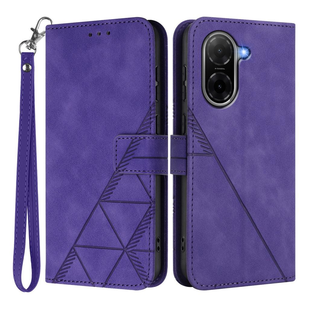 For Xiaomi Poco C71 4G/Redmi A5 4G (171.7mm) Leather Case with Hand Strap Wallet Stand Phone Cover