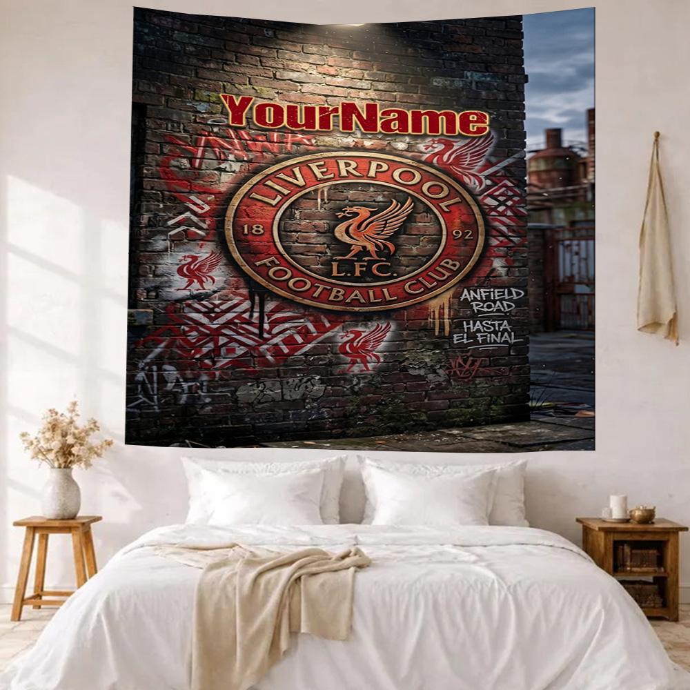 Liverpool Custom Your Name Wall Decor Tapestry Art For Pet Memorial Birthdaywedding Party Backdrop Family Gift
