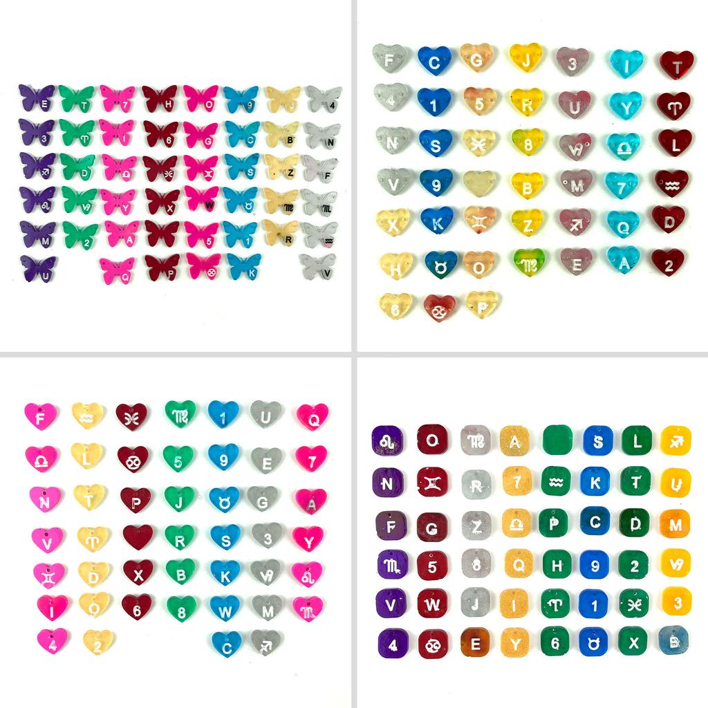 Pro epoxidovou formu ve tvaru motýla a srdce, DIY alfanumerickou formu na náušnice a přívěsky, formu na náramek s abecedou a souhvězdími, silikonovou formu