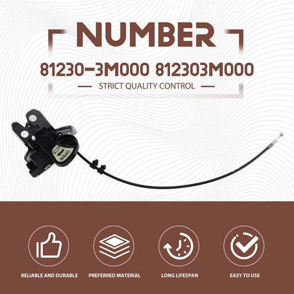 Compatible Trunk Lock 81230-3M000 for Hyundai Kia
