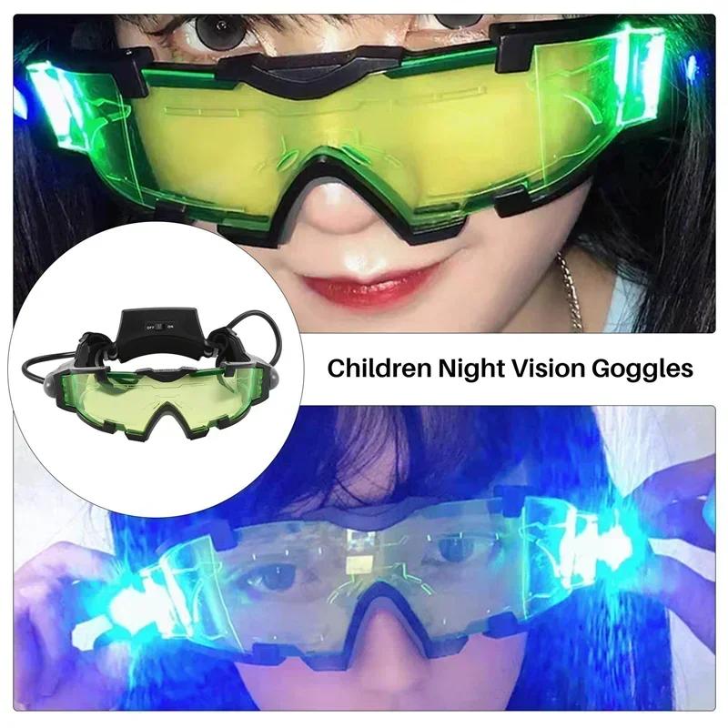 Adjustable LED Night Vision Goggles Windproof Motorcycle Motorbike Racing Glasses Eyewear With Flip-out Light Dropshipping Hot