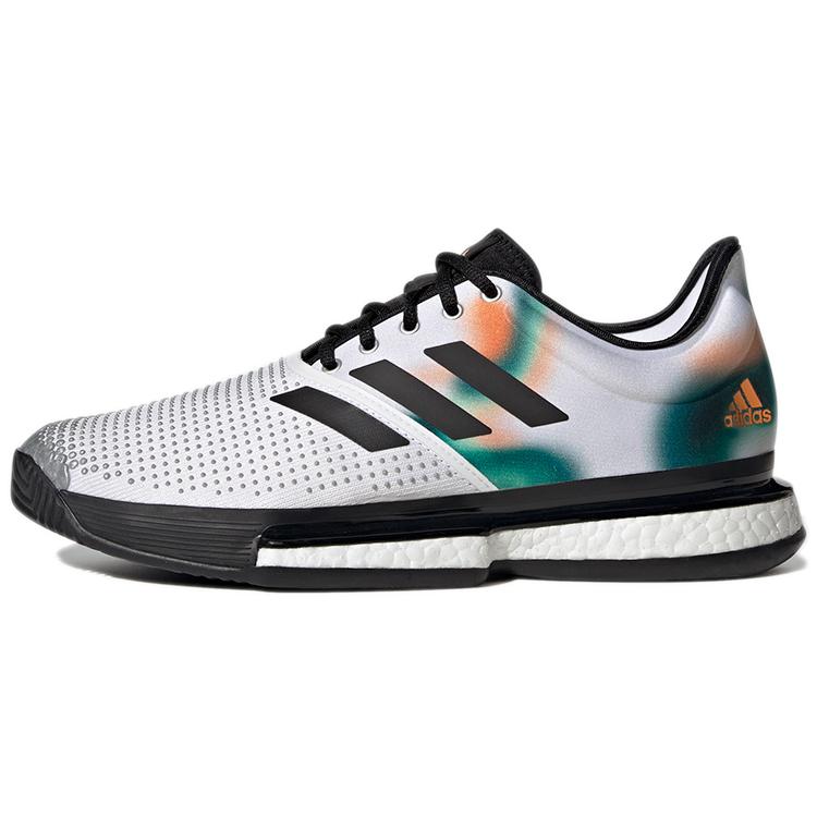 

new Adidas SoleCourt White Black Silver Metallic 40