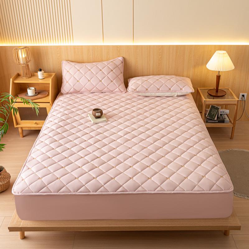 Embroidered Quilted Non-Slip Mattress Protector for Simmons - Single Thickened Sheet