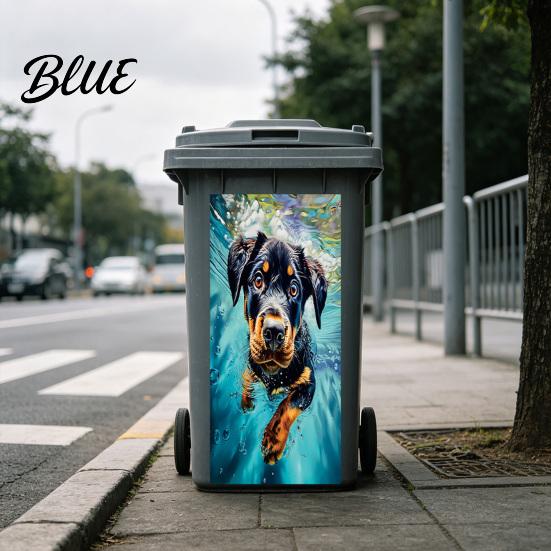 Outdoor Garbage Bin Stickers Fun Animal Trash Can Stickers, Self‑Adhesive Decals for Waterproof Adhesive Labels Can, Mailbox Storage Box Yard