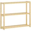 Three-Tier Bamboo Bathroom Rack - Natural Finish