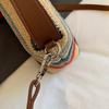 Striped Straw Baguette Small Bag Portable Messenger Women's Bag