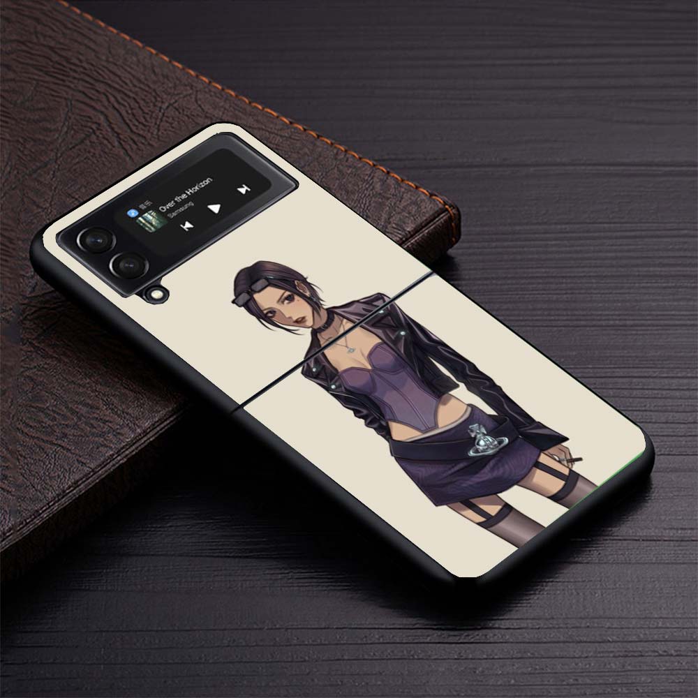 Nana Anime Na Na Girl Phone Case for Samsung Galaxy Z Flip6 5G Flip4 Flip5 Flip3 Black Cover Z Flip 6 5 4 3 PC Shell Coque Galax