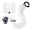 Handmade Halloween Fox Costume: Mask, Gloves & Plush Tail