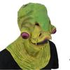 Halloweenská strašidelná maska zelené ryby s drápy pro cosplay a kostýmové večírky